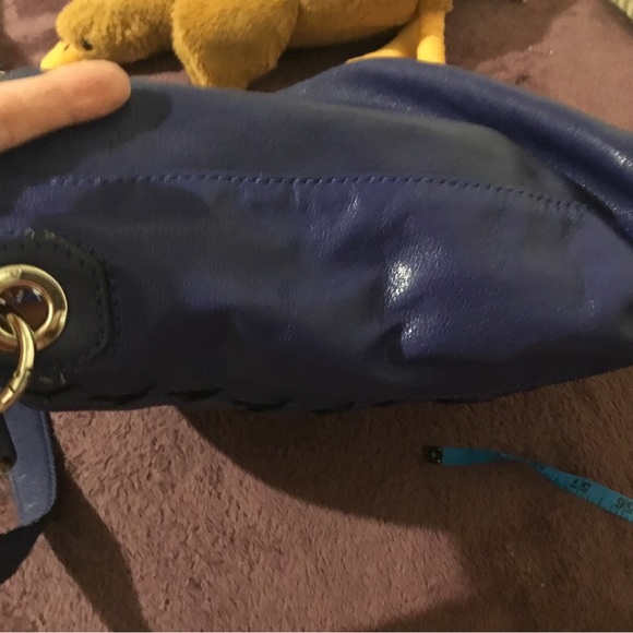 Milly Royal Blue Leather Medium Size Shoulder Bag - Picture 5 of 16